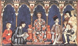 Alfonso X of Castile from the Libro des Juegas